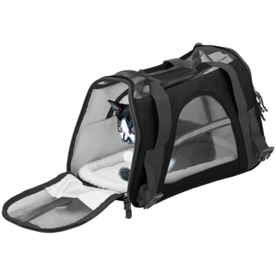 Sweetypet Hand- & Auto-Transporttasche für Kleintiere bis 3 kg, 41 x 24 x 19 cm