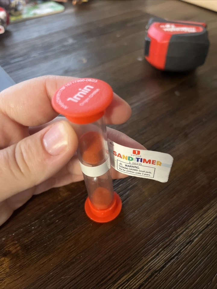 Red Sand Time 1 Minute Kids Hourglass Timer - Image 2 of 4