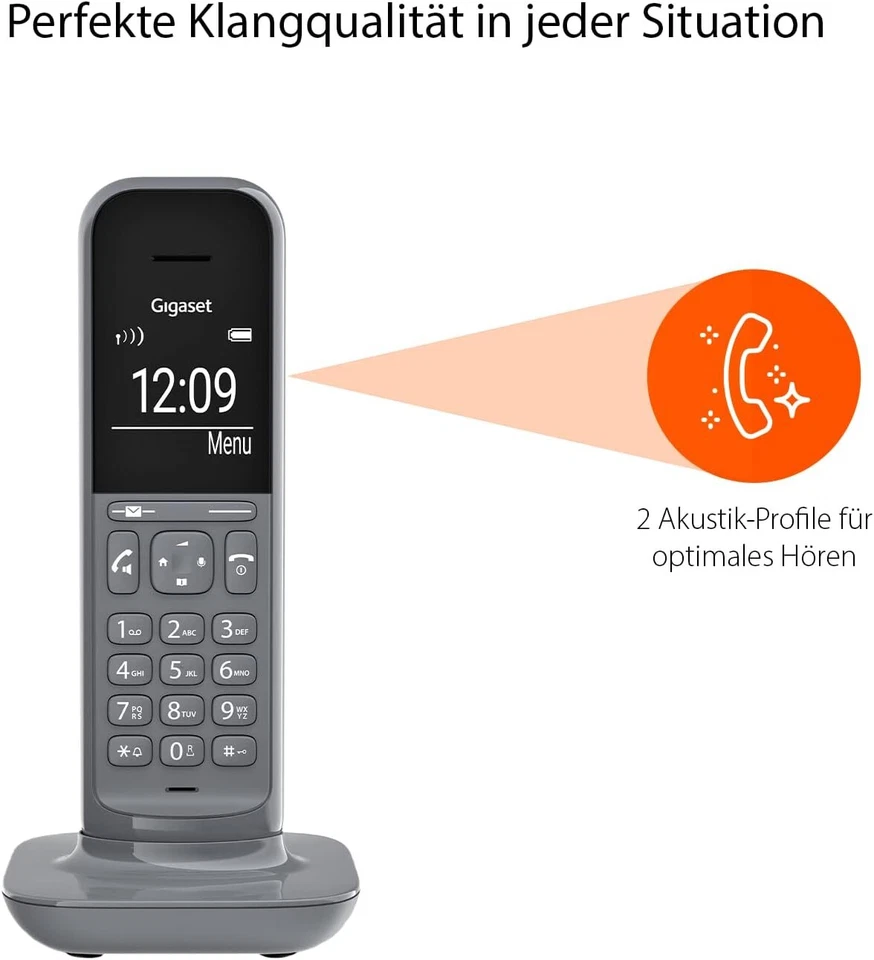Gigaset CL390A - Schnurloses Design DECT-Telefon mit Anrufbeantworter - Bild 2 von 3