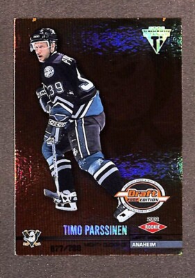 2001-02 Titanium Draft Day Edition Timo Parssinen Rookie Gold /780