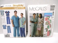 Medical Scrubs Sewing Patterns Simplicity McCalls Easy Sew Uncut Plus Size X 2