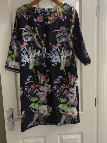 Betty Barclay Shift Dress UK 12 Floral Print Jersey knee length - Picture 6 of 7