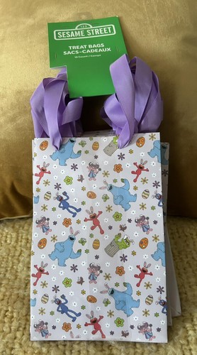 Sesamstraße 13 Leckerli/Party Geschenktüten NEU Hasenmotiv Elmo, Keks, Oscar - Bild 1 von 3