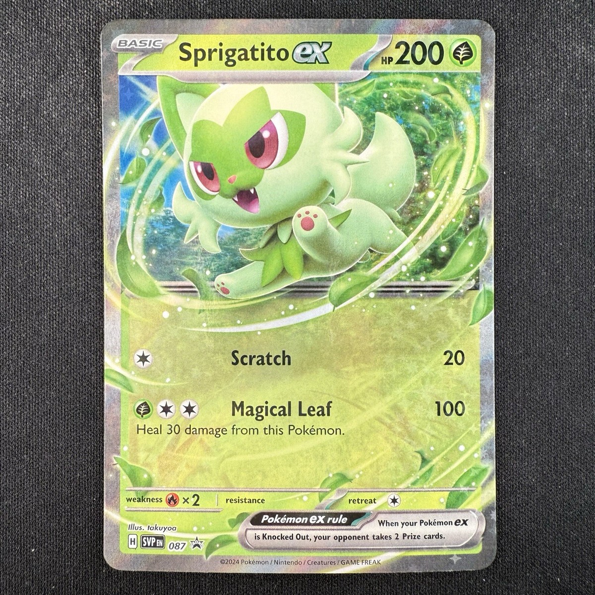Pokemon TCG Sprigatito ex 087 Scarlet & Violet Promos Black Star Promo Card 2 Pokemon TCG Sprigatito ex 087 Scarlet & Violet Promos Black Star Promo Card 2