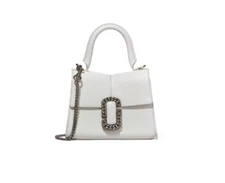 MARC JACOBS 2P3HSC004H01 WHITE W/SILVER HARDWARE WOMENS MINI HANDLE SHOULDER BAG