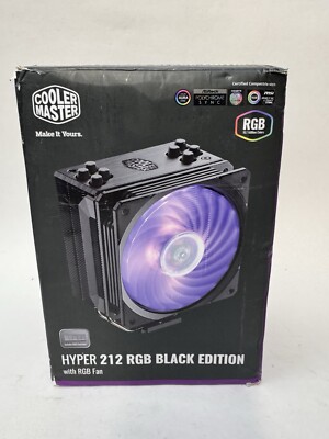 Cooler Master Hyper 212 RGB Black Edition CPU Air Cooler, SF120R RGB Fan,