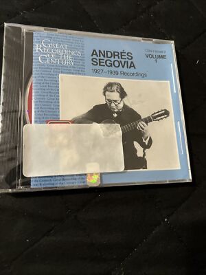 Andrs Segovia: 1927-1939 Recordings, Vol. 1 (CD, Jul-1988, Warner Classics...