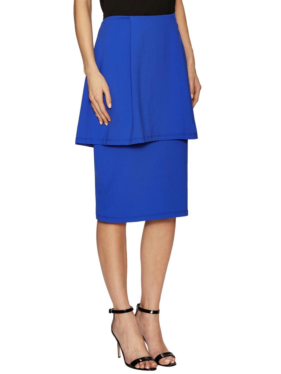 Navy blue top midi pencil skirt