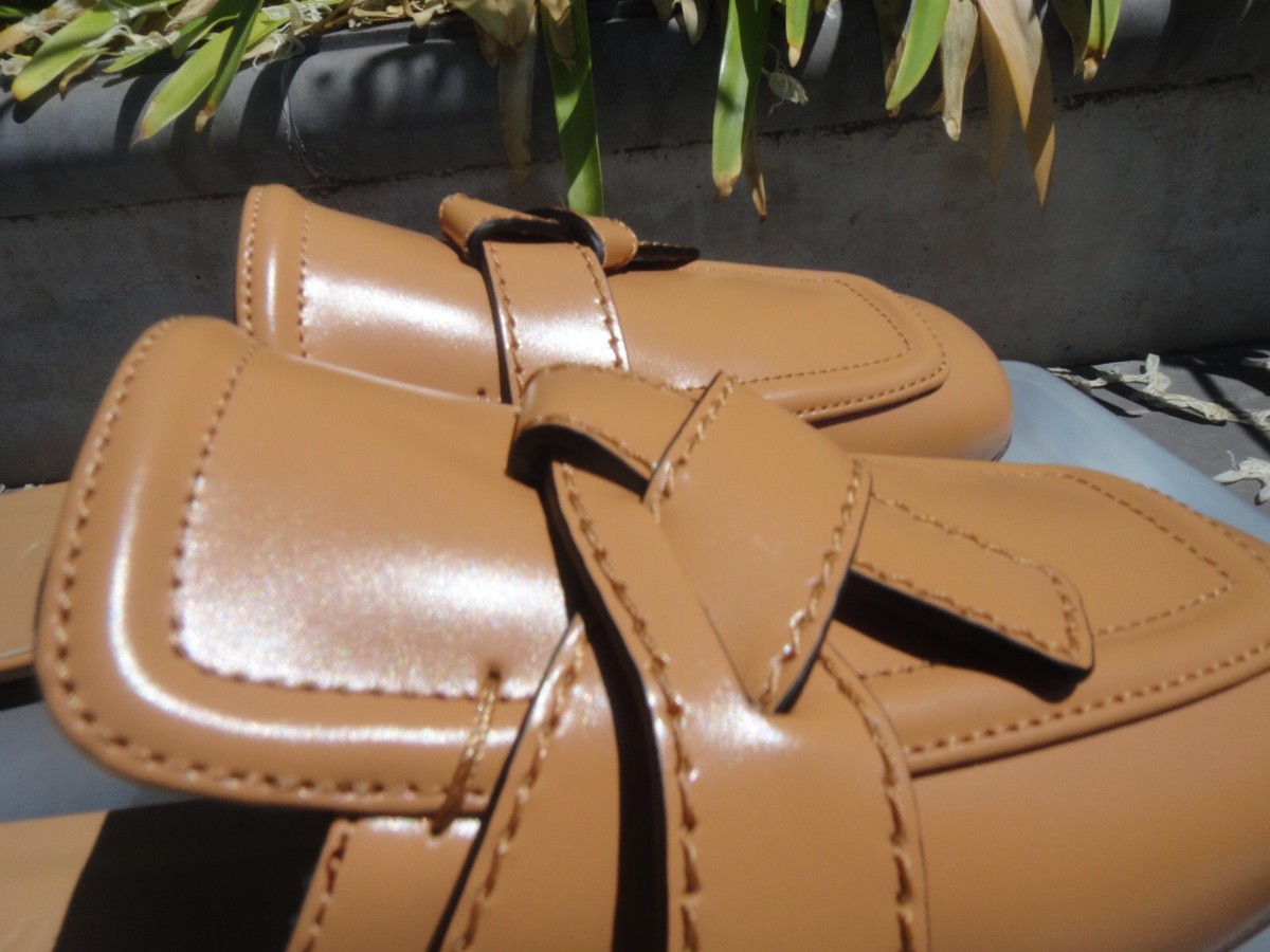 【LOEWE】 GATE FLAT MULE Loewe Gate Denim Flat Mules - Bergdorf Goodman