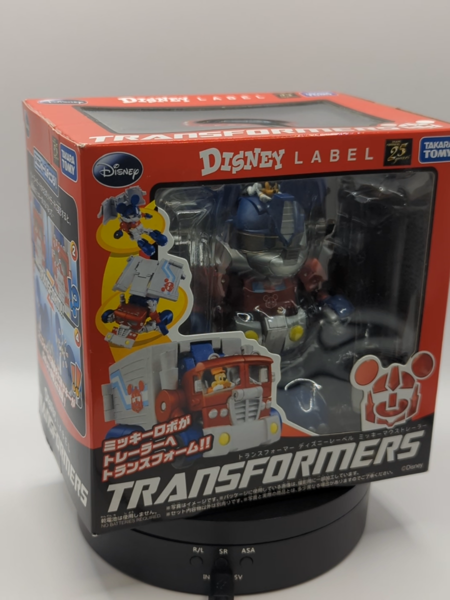 Disney Label Transformers Mickey Trailer 25th Anniversary Takara