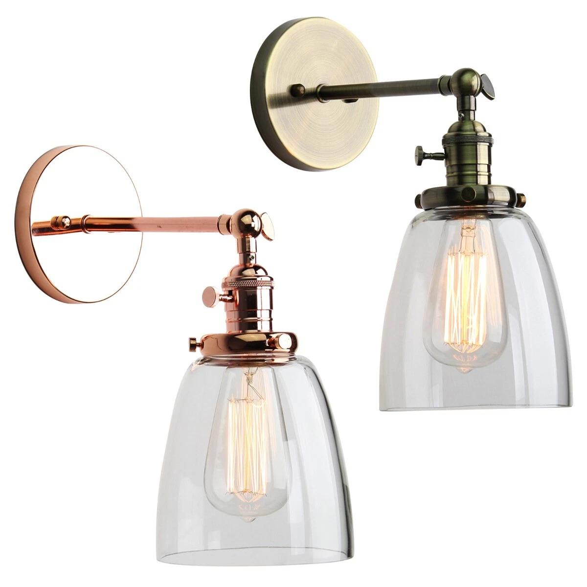 Glass lamp shades for wall lights deals