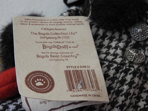 3 Boyds Bears Plush Limited Ed. Set Mrs Figgy Pudding, Bailey & Gala Applesmith - Picture 8 of 15