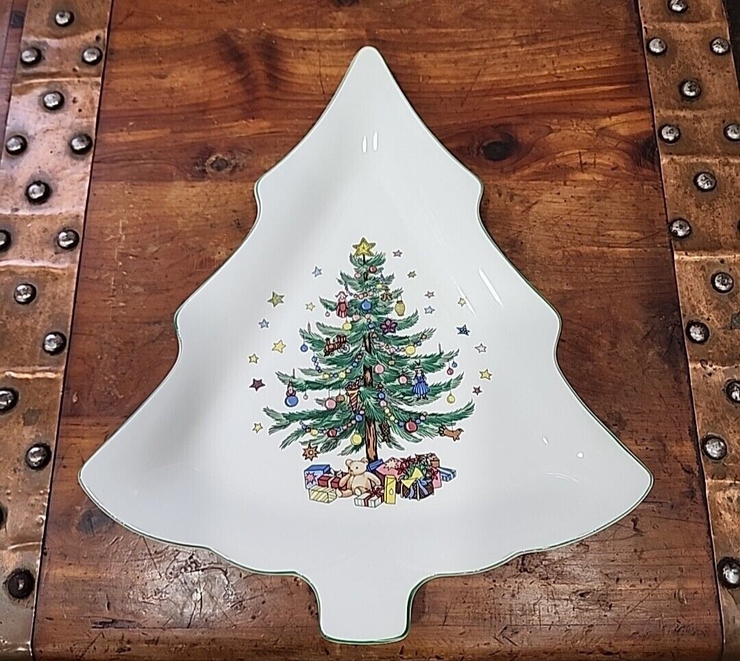 NIKKO Japan Christmas Tree shaped Plate Vintage Porcelain 11.5 x10" eBay