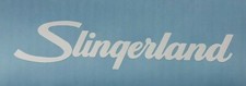 Slingerland Drum Logo vinyl Decal/Sticker 8 inches WHITE