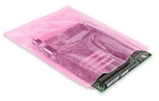 12"x15" Anti-Static Flat Poly Bags Pink Hard Drives SSD Electronics 2 Mil PAS