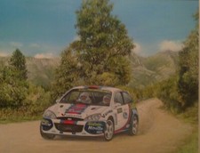 original oil painting , colin mcrea WRC corsica