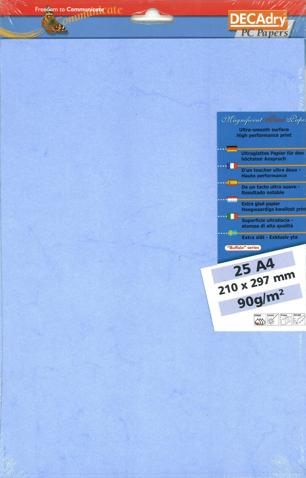 Decadry SCL-7854 Buffalo Blue A4 Writing Paper Themed Letterhead