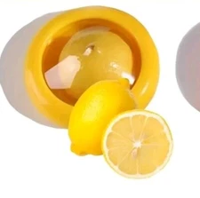 1 FRUIT SILICONE SHAPED FOOD STORAGE LEMON CONTAINER.