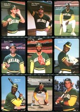 1986 Mothers Cookies OAKLAND ATHLETICS A'S Team Set JOSE CANSECO ROOKIE CARD RC