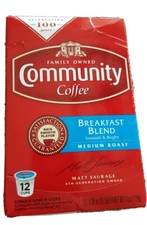 Community Coffee Breakfast Blend 12 Cup Keurig K cup Pod Medium Roast *2021