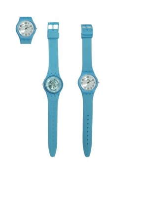 1 orologio celeste cassa 3,5cm detenuto carcere prigione trasparente dietro