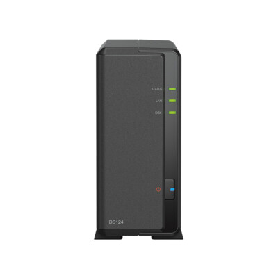Synology DiskStation DS124 NAS Server with RTD1619B, 1GB Memory, 4TB SSD Storage