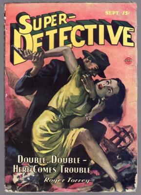 Super Detective Sep 1946 Trege cover Cvr; Robert Leslie Bellem - Pulp