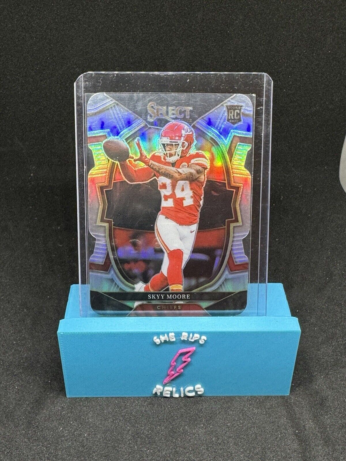 2022 Select Skyy Moore Silver Prizm Concourse Die Cut Rookie RC #21 Chiefs
