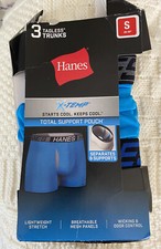 Hanes Men's Ultimate Comfort Total Support Pouch Trunk Briefs S 28  -30  
