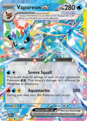 Pokémon TCG Vaporeon ex 023/131 Ultra Rare Prismatic Evolutions NM