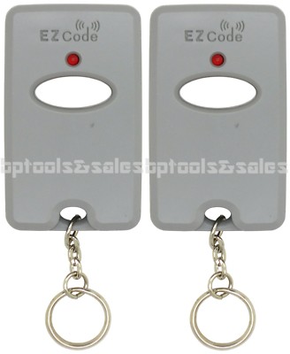 (2) 10 DIGIT PINS EZ CODE MINI REMOTE CONTROL GARAGE DOOR GATE OPENER TRANSMITER