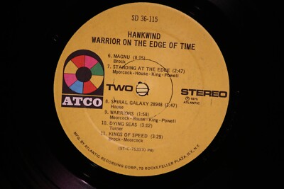 HAWKWIND OG LP WARRIOR ON THE EDGE US 1975 STEREO SD36115 NM PROG