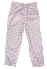 NWT Vintage Esprit Mini girls Large pink white gingham elastic pants preppy