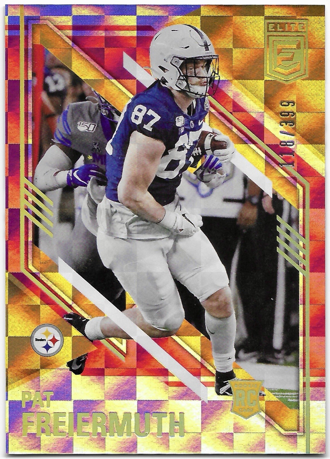 2021 Panini Donruss Elite - Red /399 - Pat Freiermuth Pittsburgh Steelers #118