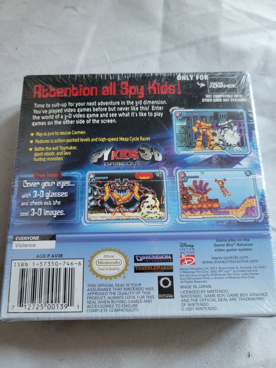 美品Nintendo 3DS NEW + GAME BOY ADVANCE SPY KIDS 3D GAMEBOY ADVANCE GAME NEW | eBay