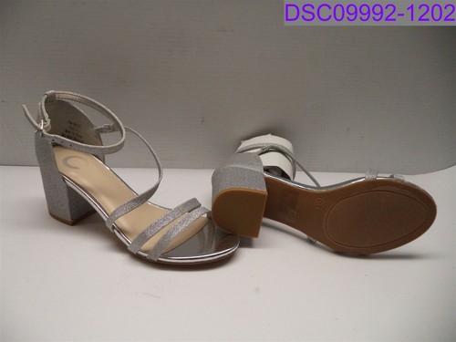 Bella Block Heel Pump Silver 001275 