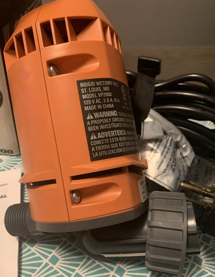 RIDGID WET / DRY VAC PUMP ACCESSORY VP2000 OPEN BOX eBay