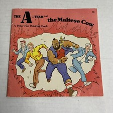 Vintage 1984 Peter Pan A-team Maltese Cow Coloring Book