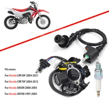 Stator Ignition Coil And Spark Plug For Honda CRF50F 2004-2021 CRF70F 2004-2012