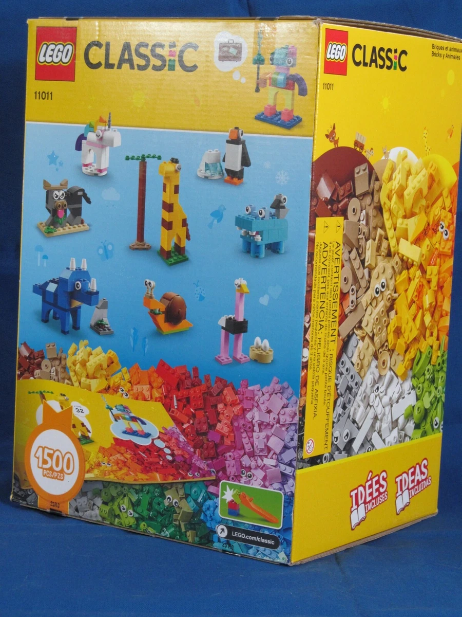 LEGO Classic Bricks and Animals (11011) Creative Building Set - 1500 Pieces  NEW