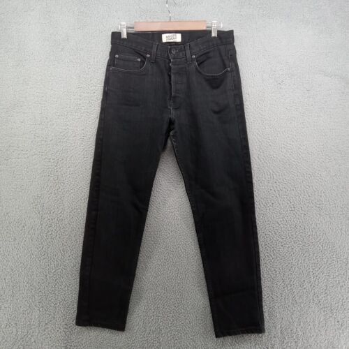 Naked and Famous Jeans Mens 31x28 Black Button Fl… - image 1