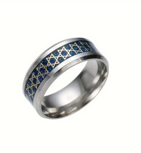 New Star Of David Stainless Steel Ring! Size 8