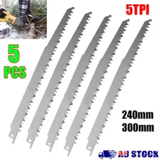 5pcs 300mm / 240mm Long Reciprocating Saw Blades 5TPI Wood Timber Pruning Tool