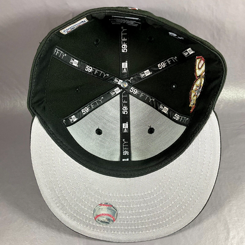 New Era Seattle Mariners Bred Black Red Exclusive 59FIFTY Fitted Hat Cap 6 7/8 - Picture 8 of 9