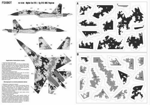 Foxbot FM 48-003 Maschere 1/48 Su-27S, Aeronautica ucraina, mimetismo digitale - Foto 8 di 12