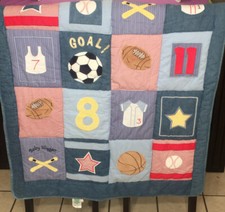 VGUC-42  x 32  Champ Sports Infant Crib Bedding, Lambs  Ivy Comforter