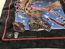 Vintage Harley Davidson Bandana “Freedom On The Wing” Bald Eagle Made In USA HOG
