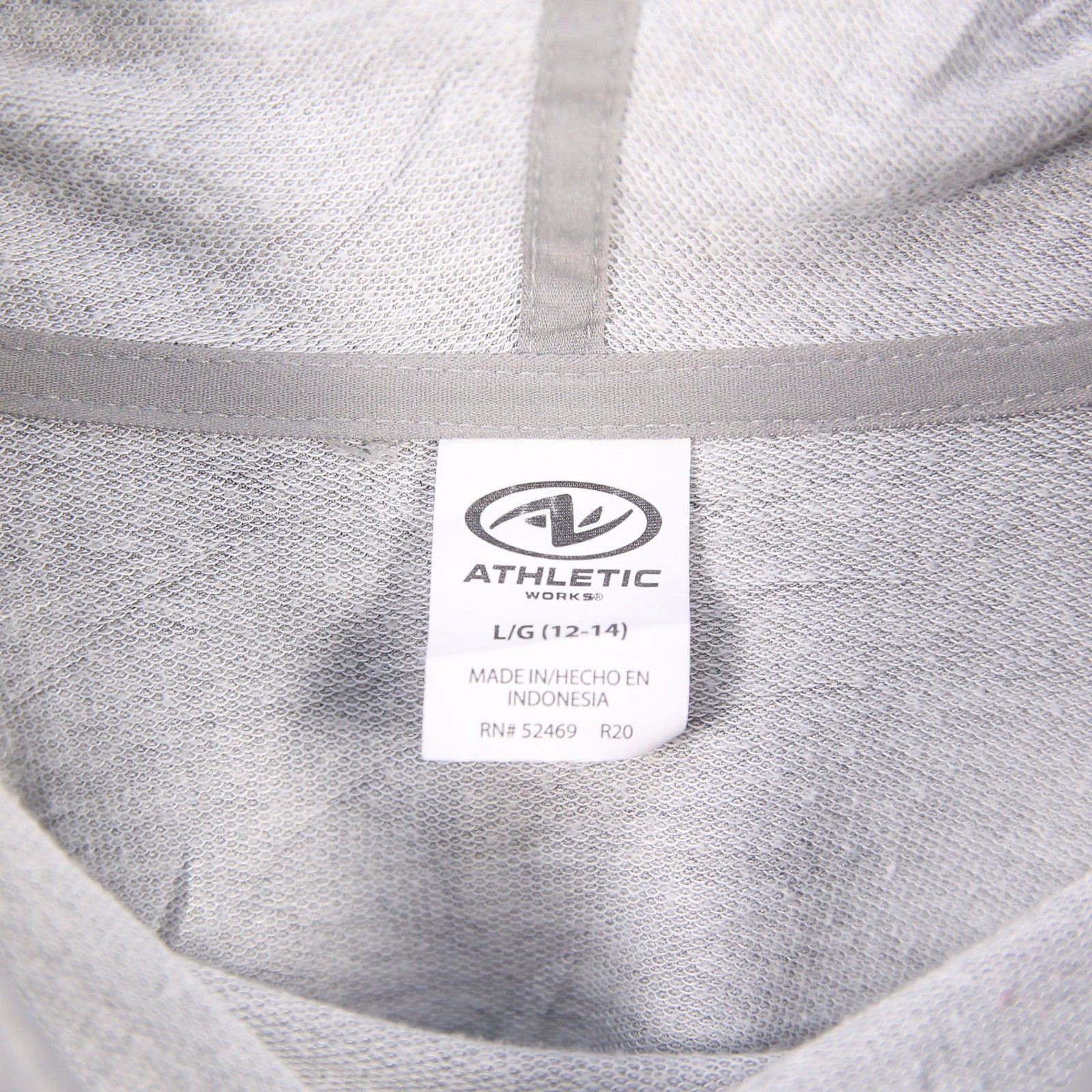 Athletic Grey Hoodie Mens L image 4