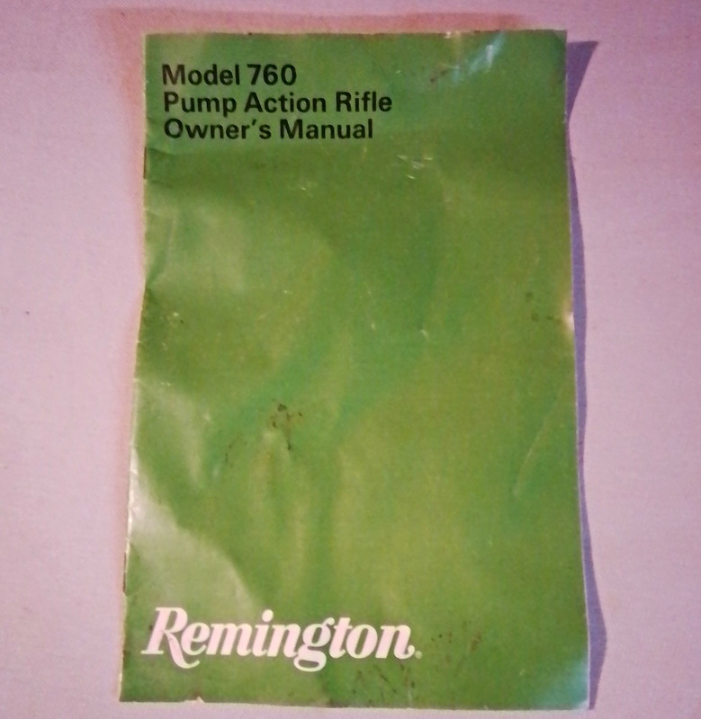 Remington Model 760 Rifle/Carbine Owner's Manual English 1964 Form RD 5551