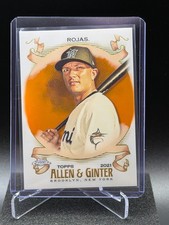 Miguel Rojas 2021 Allen & Ginter Chrome Orange Refractor #12/25 - Miami Marlins